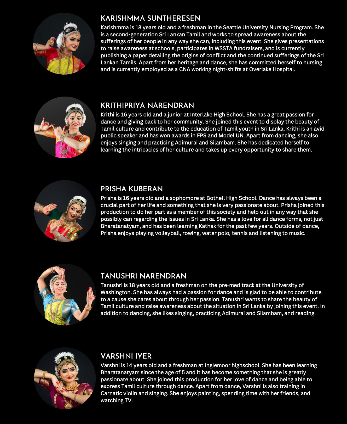 dancer bios